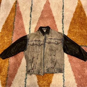 Vintage 80’s Jean and Leather Jacket